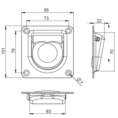 500KG LASHING RING ZP5